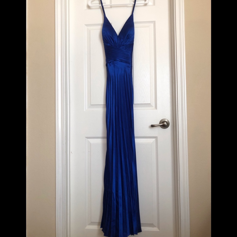 Navy Blue LA FEMME evening gown